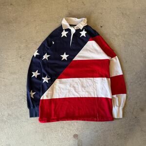 Crazy Y2K Britches USA Mens Rugby Polo L